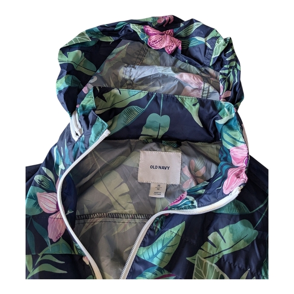 Old Navy Rain Coat/Jacket. Flora. Size XS - Picture 5 of 10